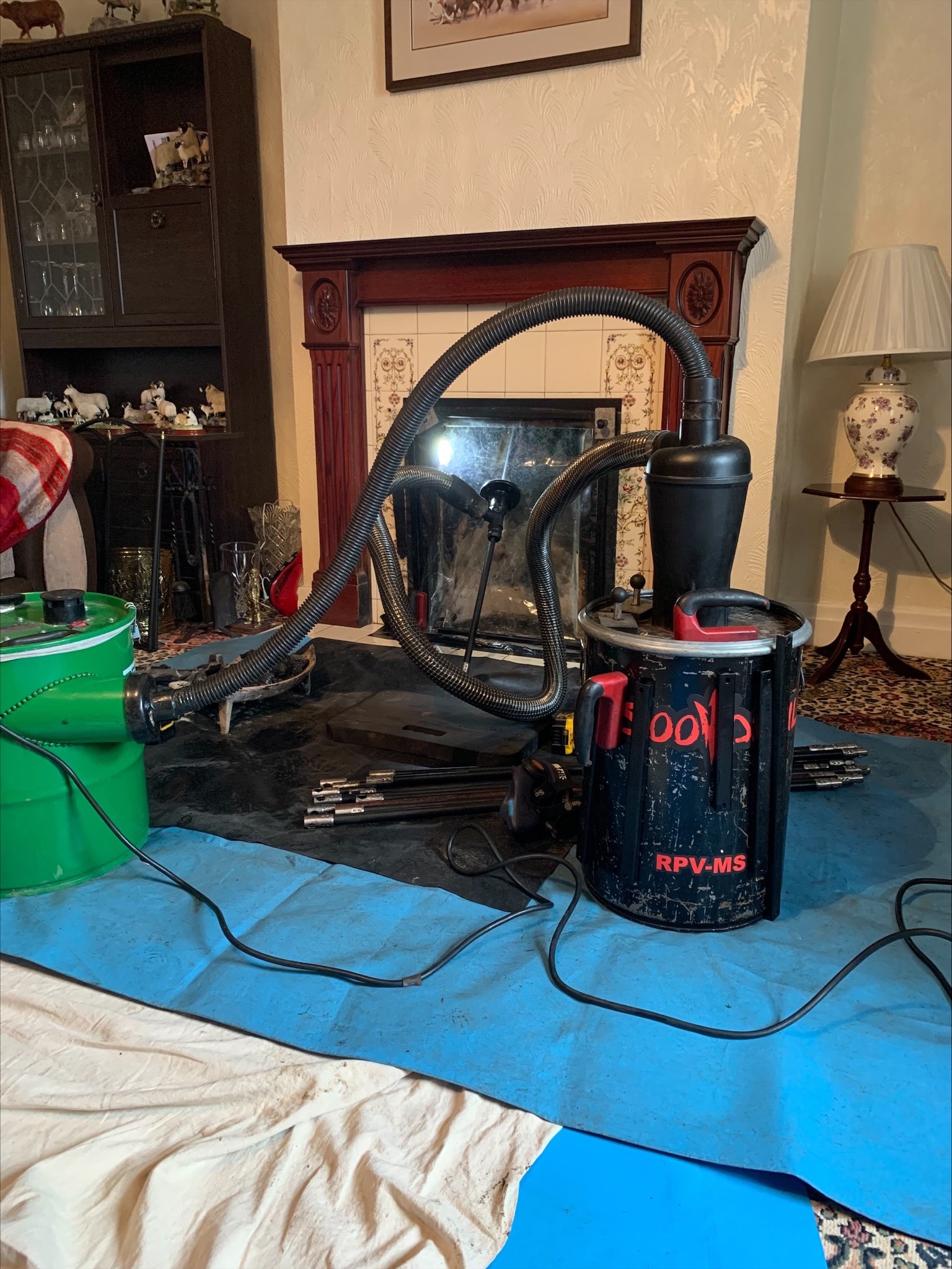 Chimney sweep setup in Corbridge