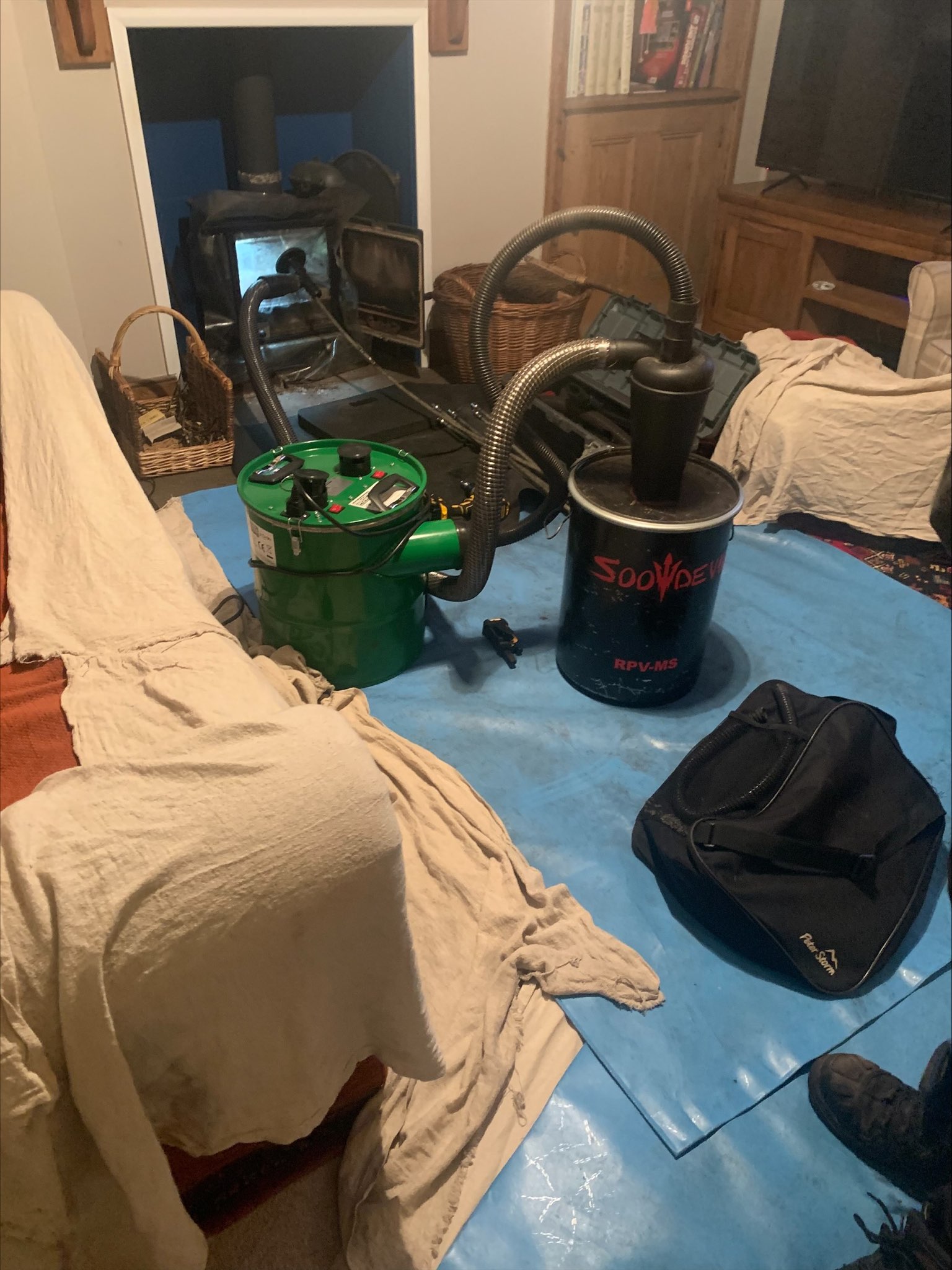 Sweeping woodburner in Stamfordham