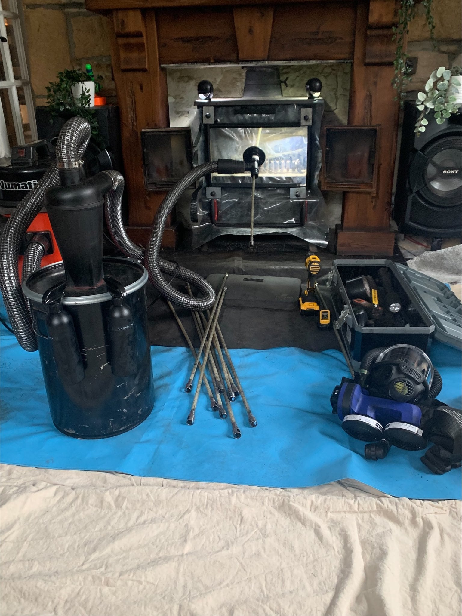 Chimney sweep setup in Bellingham