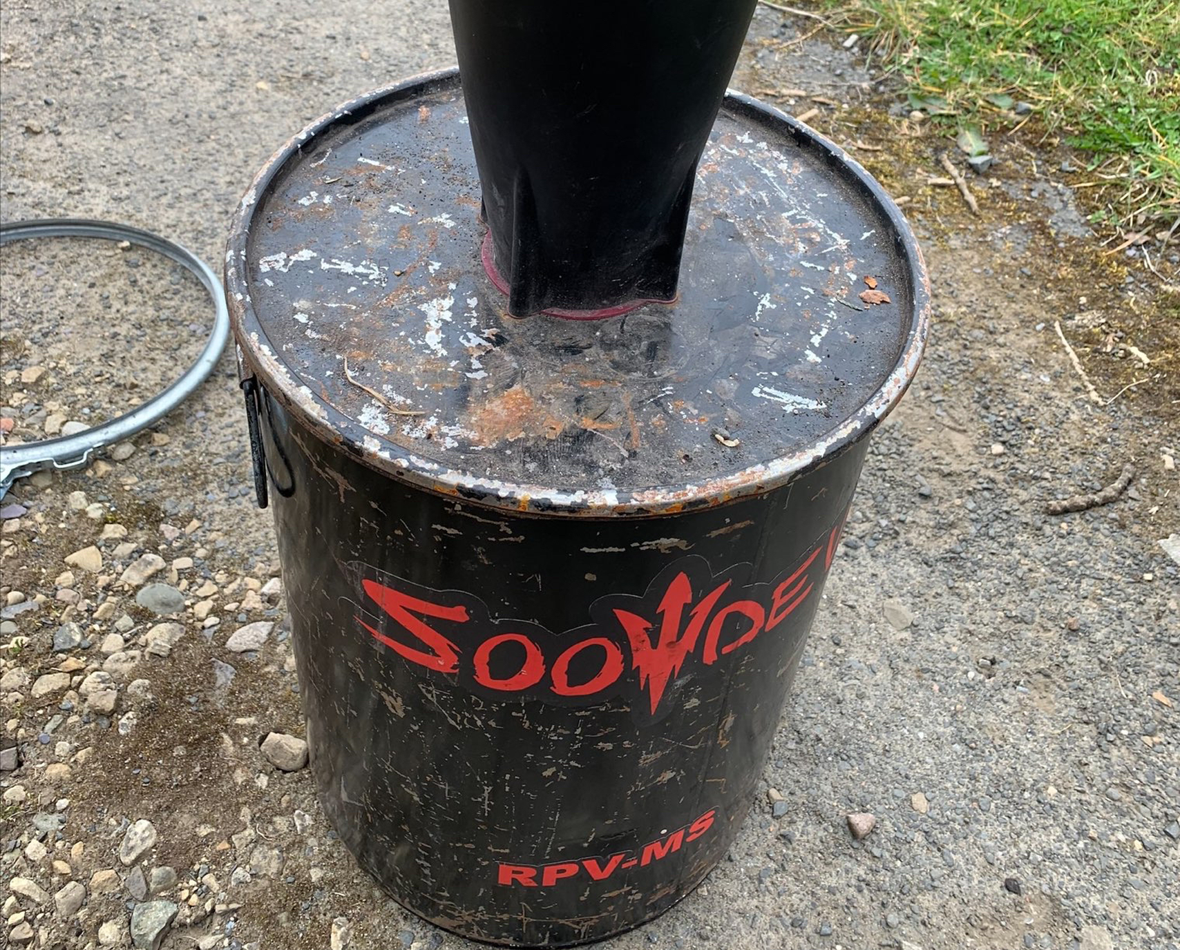 Soot collection device in action