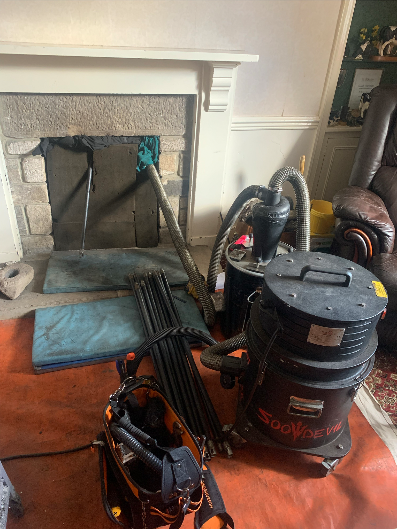 Sweeping open fire in Hexham