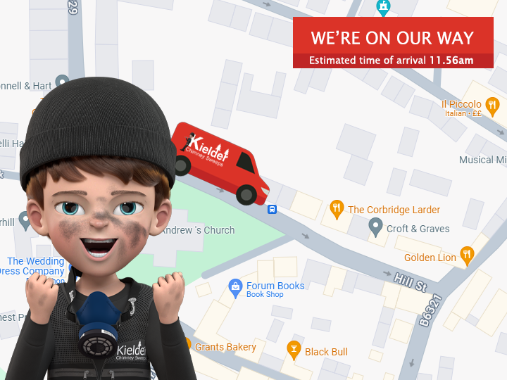 Live Tracking Map for Chimney Sweep Arrival