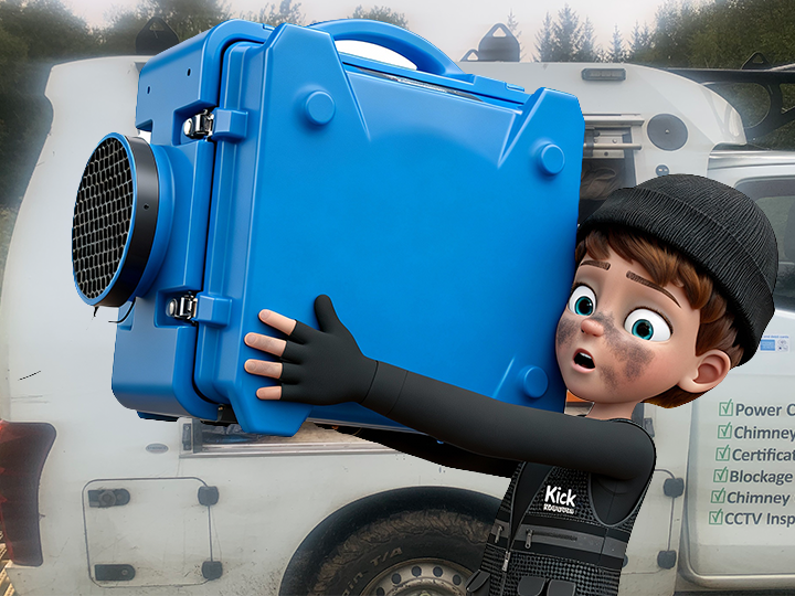 Defend Air 500 HEPA Air Scrubber in Use