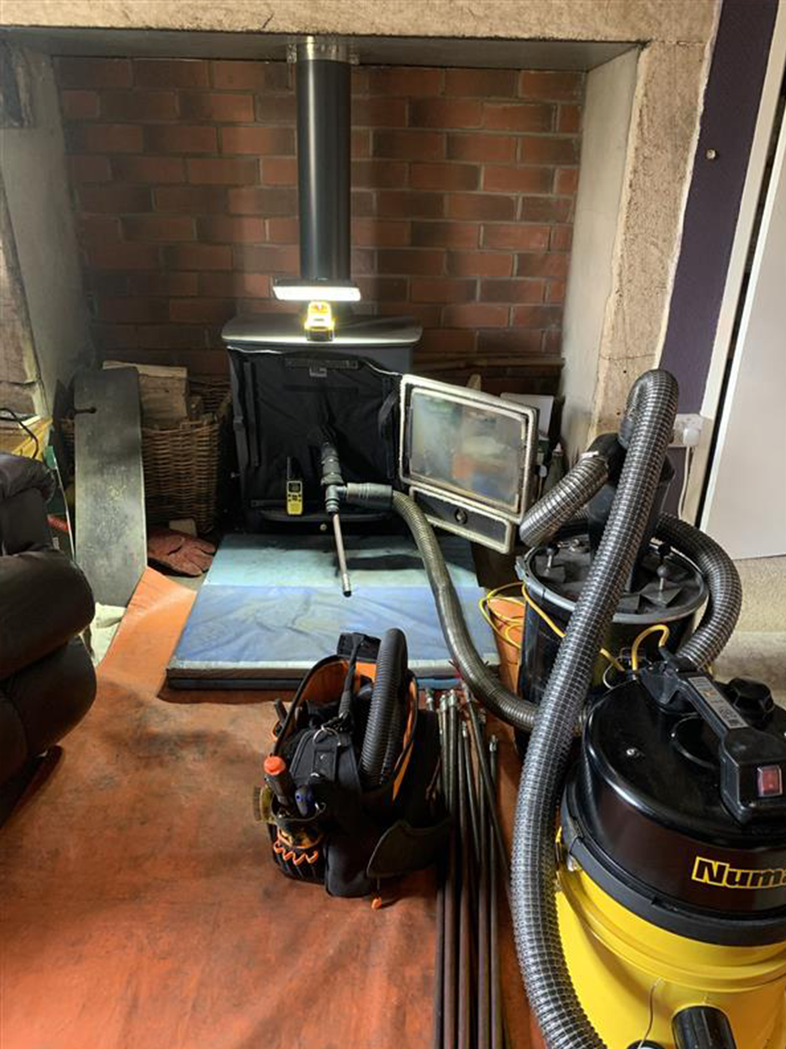 Sweeping lined stove in Newton